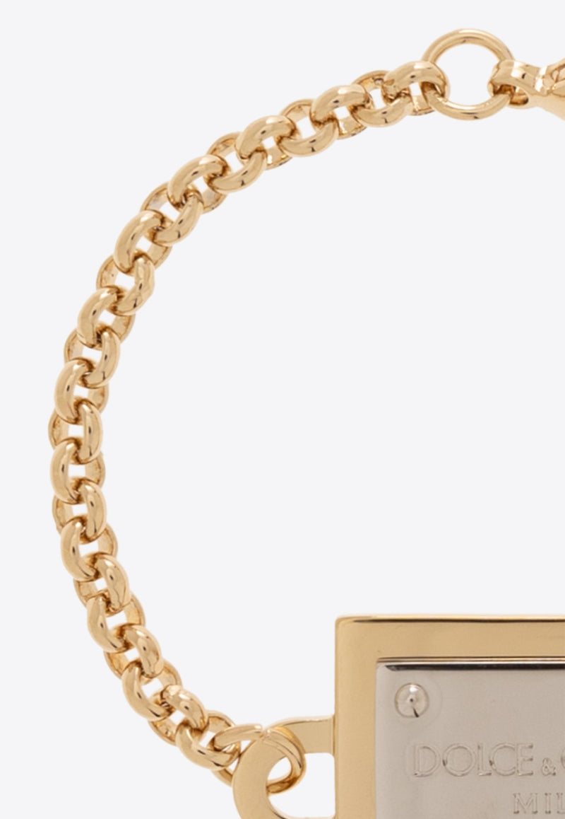 Logo-Plaque Chain Bracelet