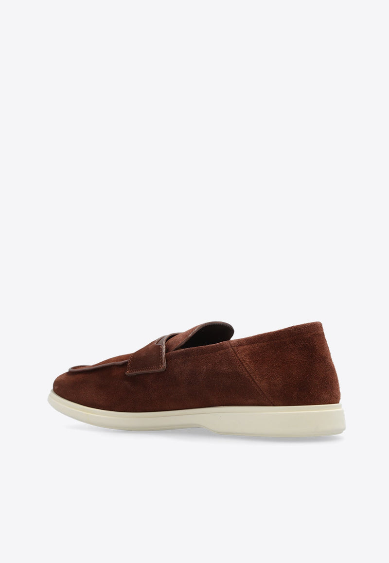 Drame Gancini Suede Loafers