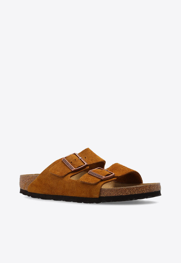 Arizona Double-Buckle Suede Slides