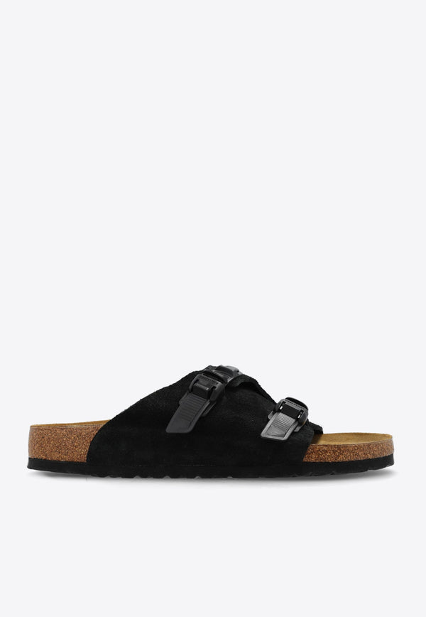 Zurich Double-Strap Suede Slides