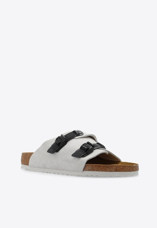 Zurich Tech Double-Strap Suede Slides