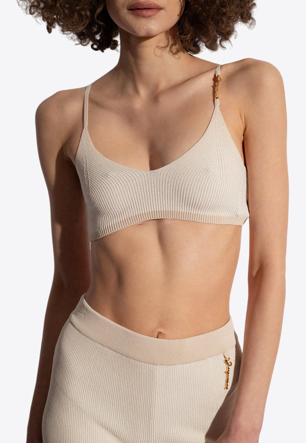 Pralu Logo Embellished Bralette Top