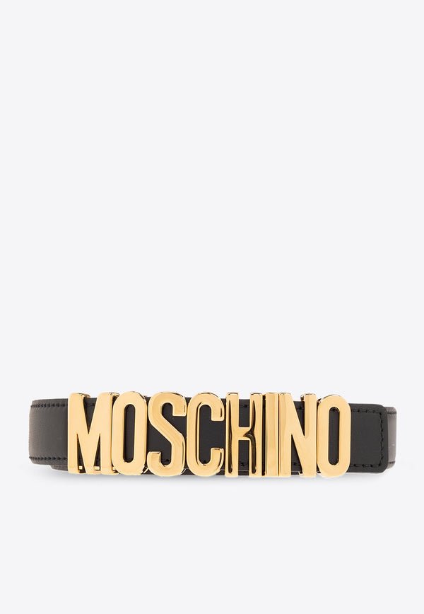 Logo Lettering Leather Belt