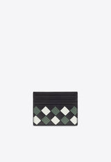 Tri-Color Intrecciato Leather Cardholder