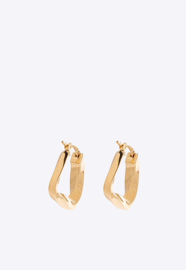 Small Twist Triangle-Shaped Hoop Earrings