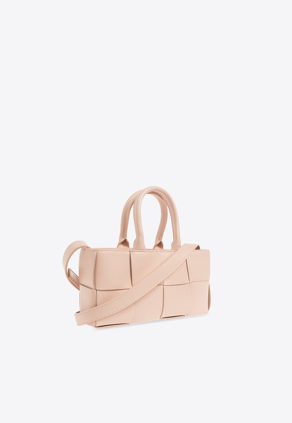 Mini East-West Arco Intrecciato Leather Tote Bag