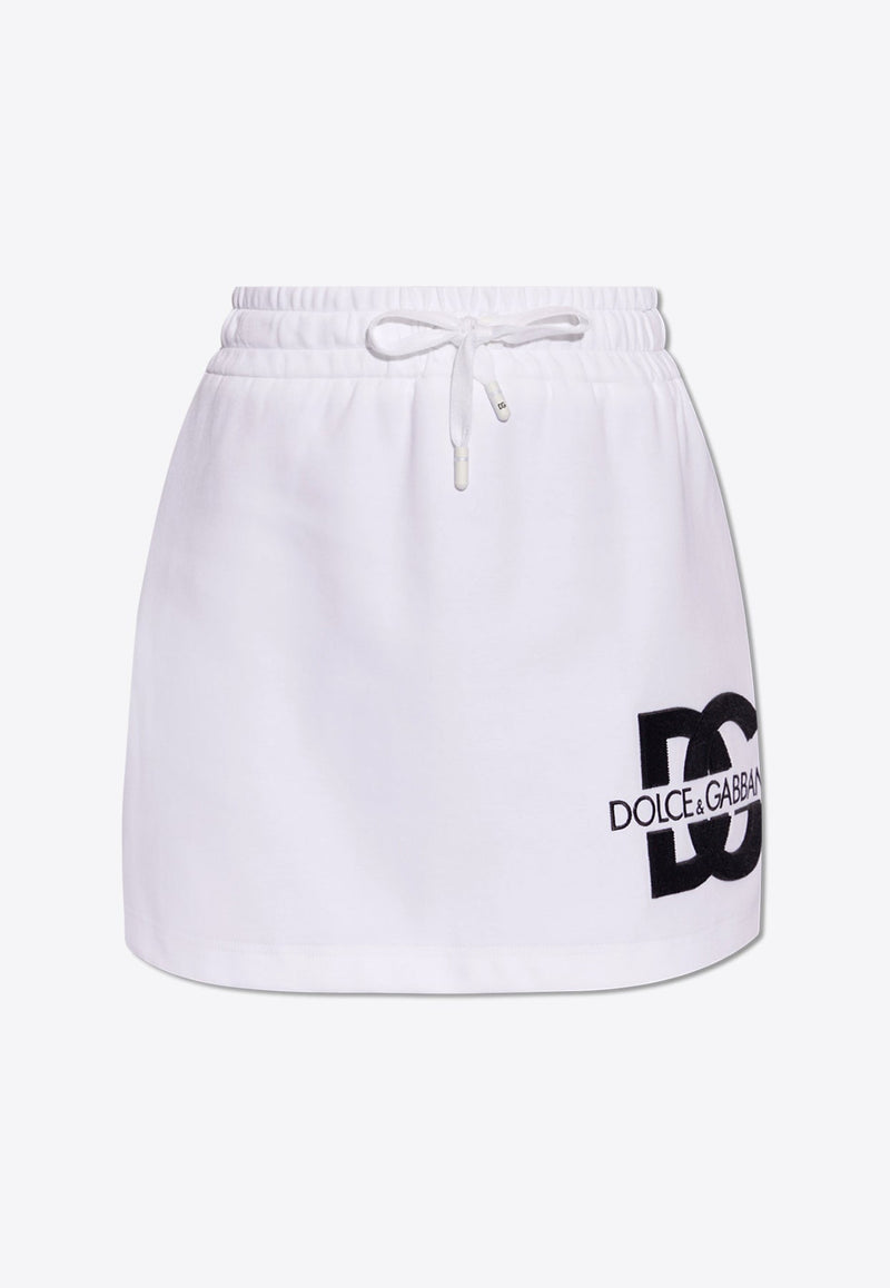 DG Logo Patch Jersey Mini Skirt