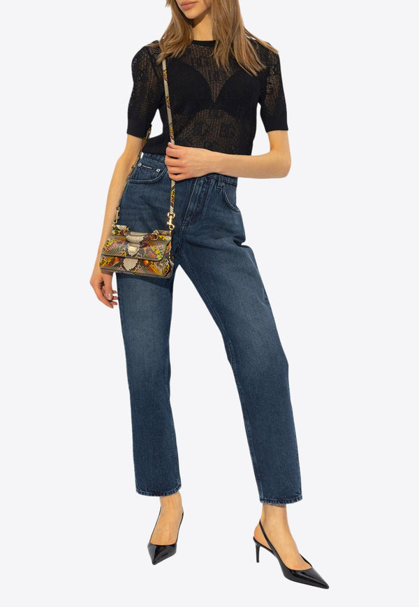 Logo Plaque Boyfriend Jeans