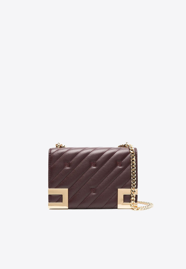 Medium Logo Crossbody Bag in Quilted Leather