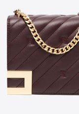 Medium Logo Crossbody Bag in Quilted Leather