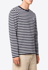 Fox Logo Striped Long-Sleeved T-shirt