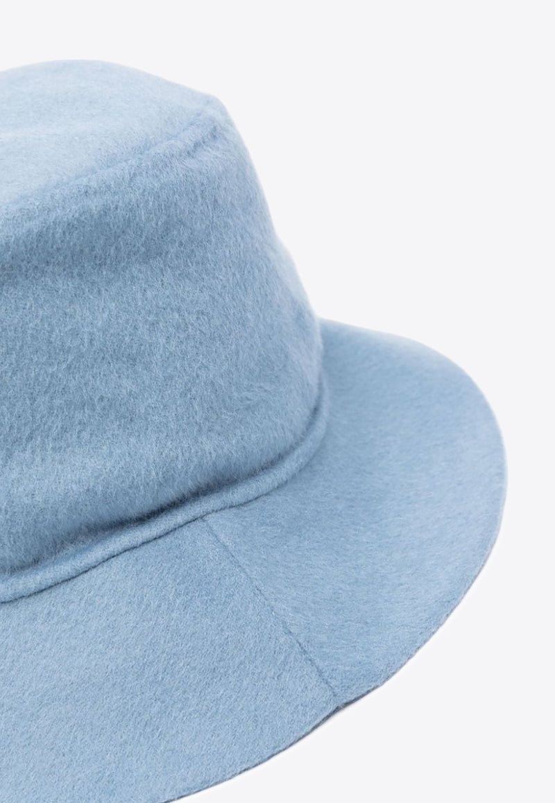 Wide-Brim Wool Bucket Hat