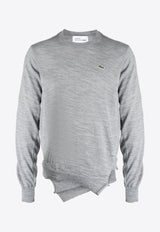 X Lacoste Logo Patch Wool Sweater