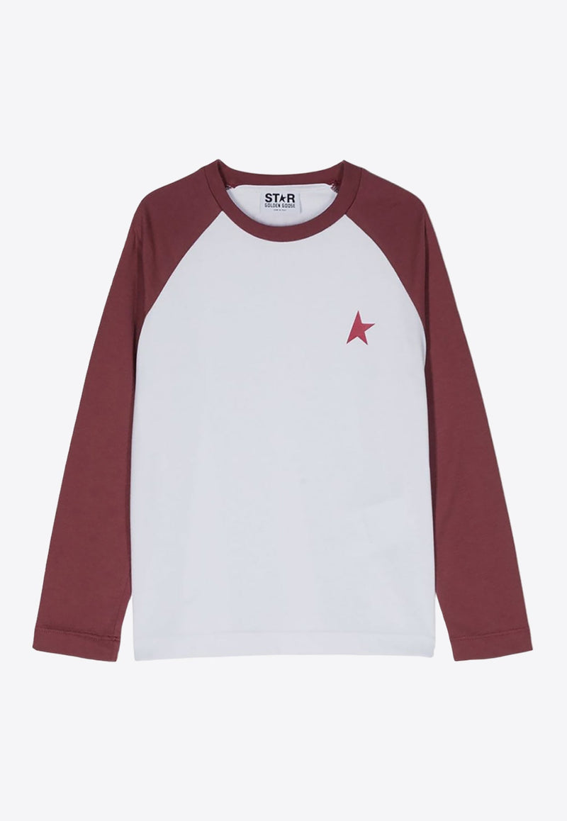 Girls Star Print Long-Sleeved T-shirt