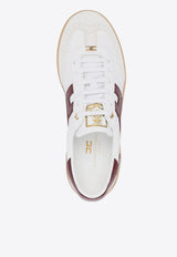 Shield Logo Leather Sneakers