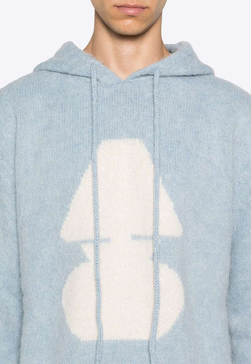 Logo Embroidery Knitted Hoodie