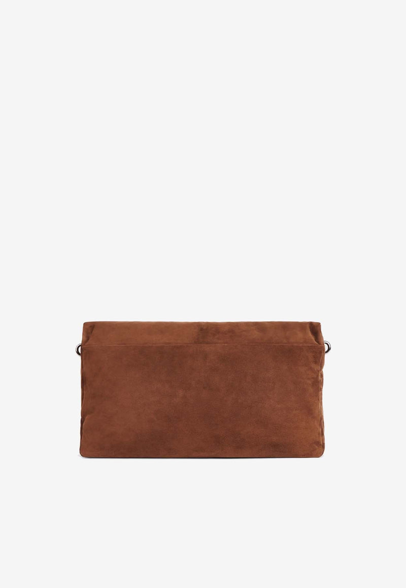 Viv' Choc Suede Shoulder Bag