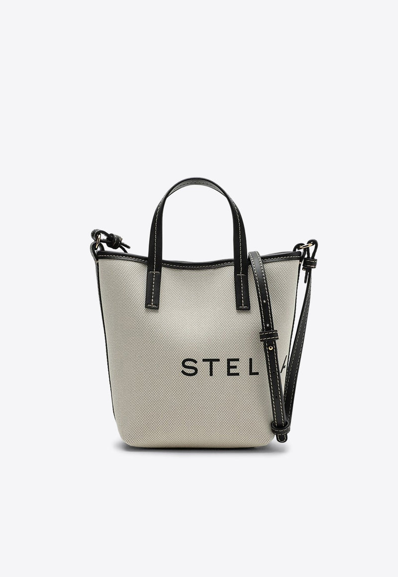 Logo Print Canvas Tote Bag