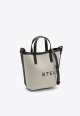 Logo Print Canvas Tote Bag