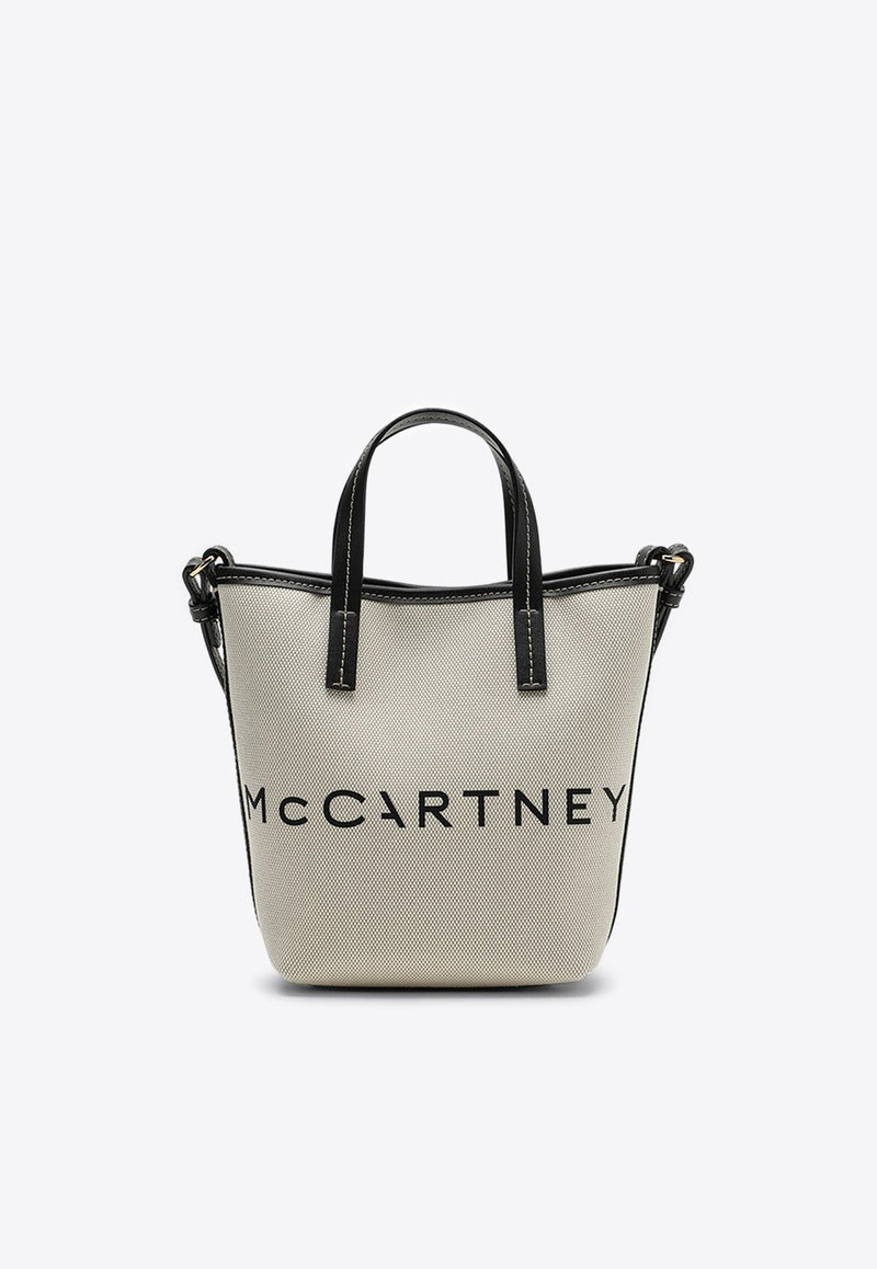 Logo Print Canvas Tote Bag