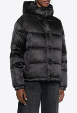 Love Birds Patch Puffer Hooded Jacket