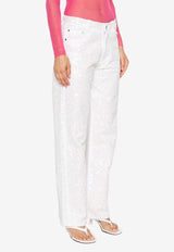 Guff Sequined Straight Jeans