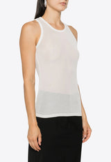 Silk Fine-Ribbed Tank Top