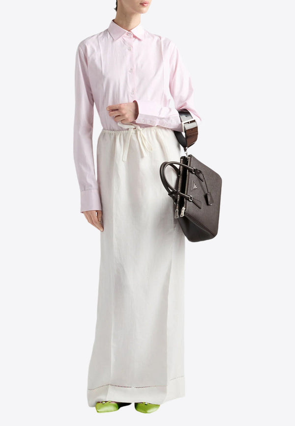 Logo Embroidered Maxi Skirt