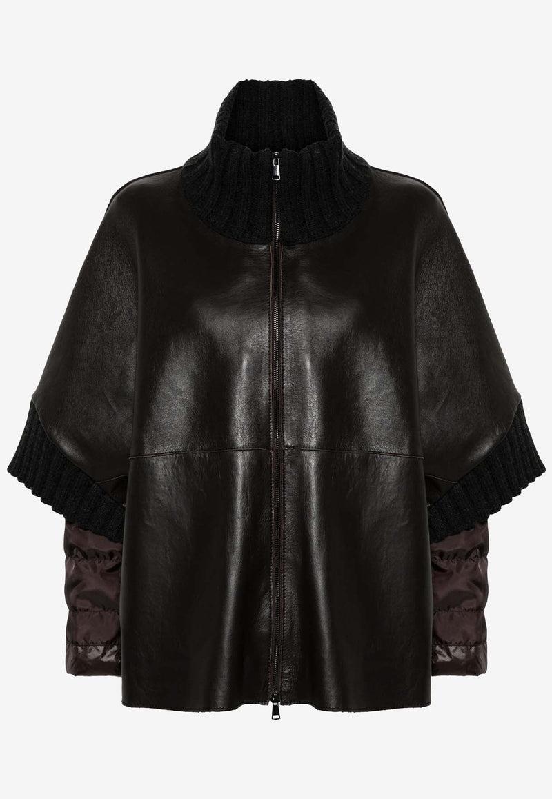 Maciock Paneled Leather Jacket