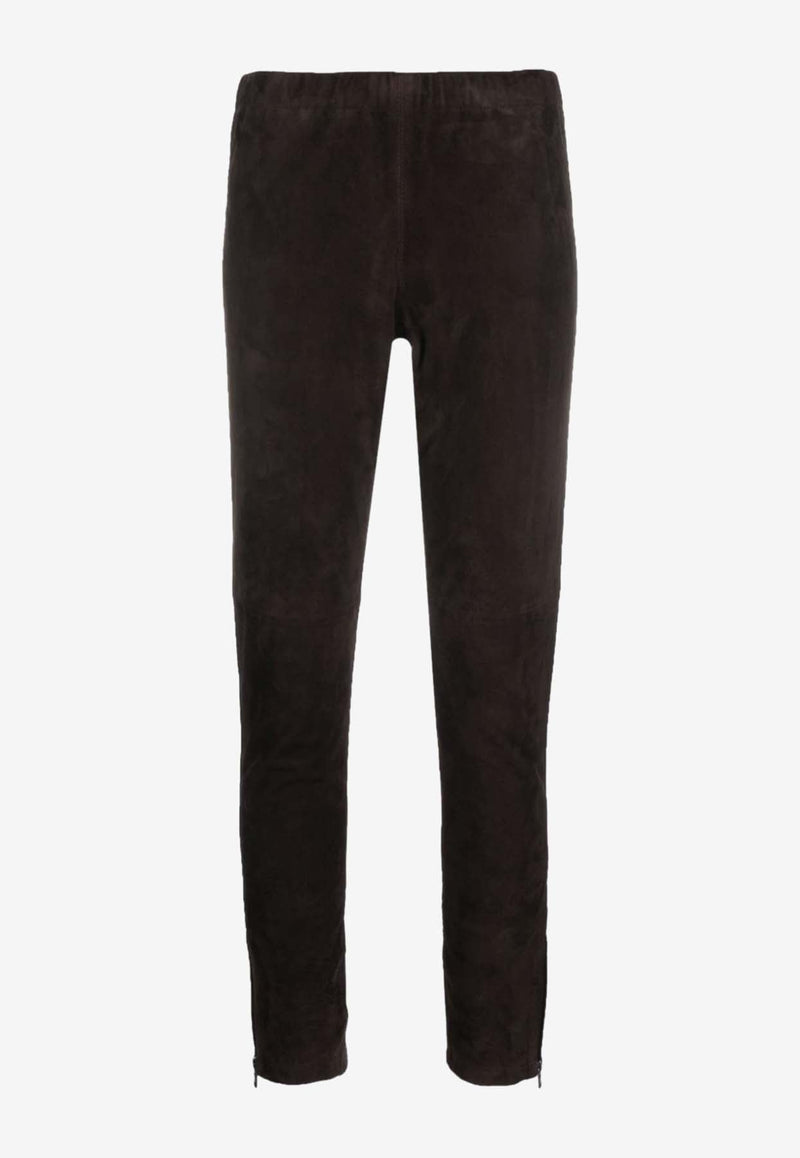 Monet Slim-Fit Suede Pants