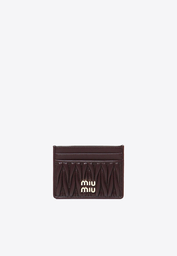 Matelassé Leather Logo Cardholder