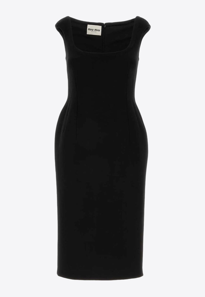 Classic Wool Knee-Length Dress