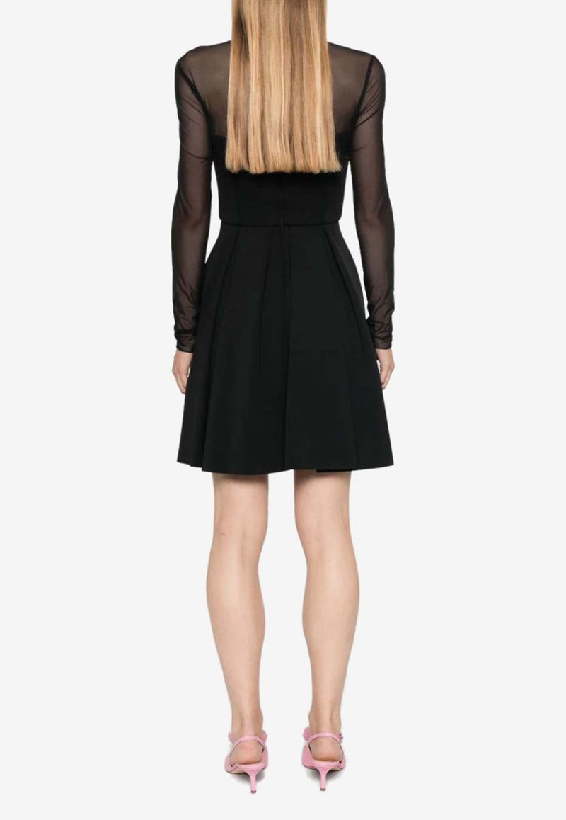 Calais Paneled Sheer Mini Dress