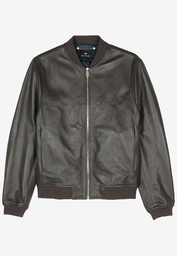 Leather Bomber Jacket