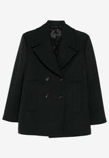 Double-Breasted Wool-Blend Coat