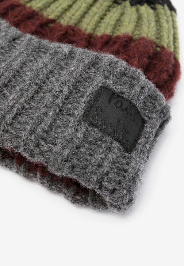 Striped Mohair Beanie