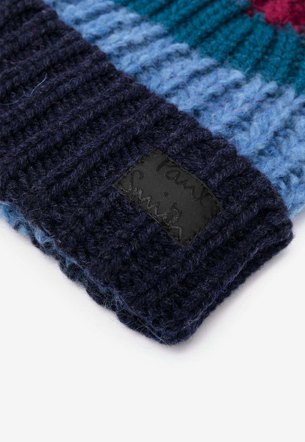 Striped Mohair Beanie