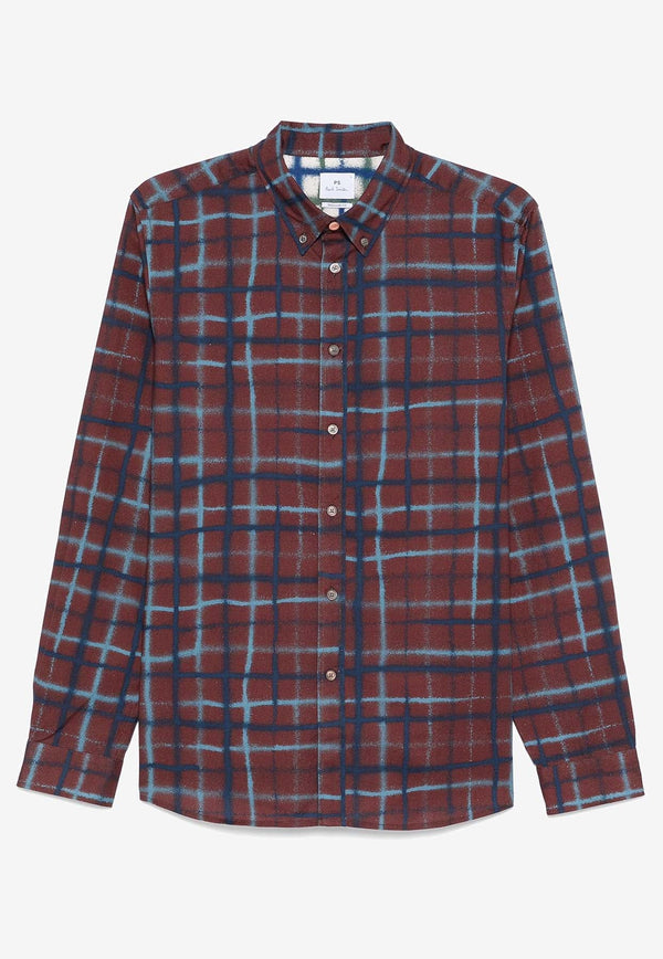 Plaid Check Long-Sleeved Shirt