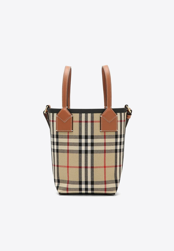 Mini London Checked Canvas Crossbody Bag