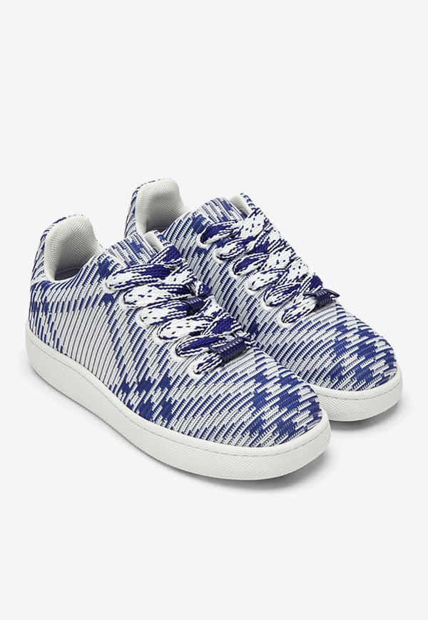 Check-Patterned Low-Top Sneakers