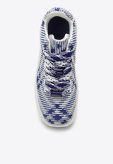 Check-Patterned Low-Top Sneakers