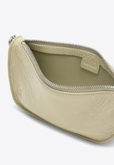 Micro Shield Crinkled-Leather Shoulder Bag