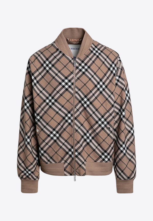 Vintage Check Harrington Bomber Jacket