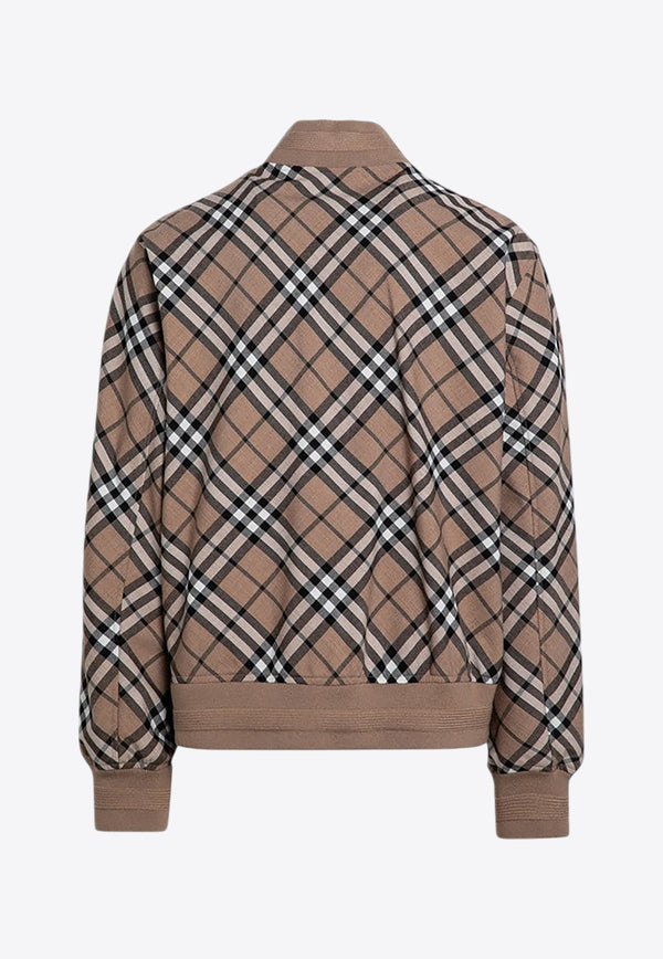 Vintage Check Harrington Bomber Jacket