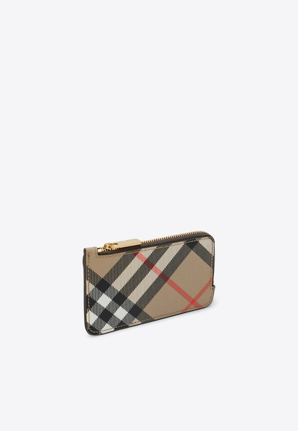 Vintage Check Zipped Cardholder