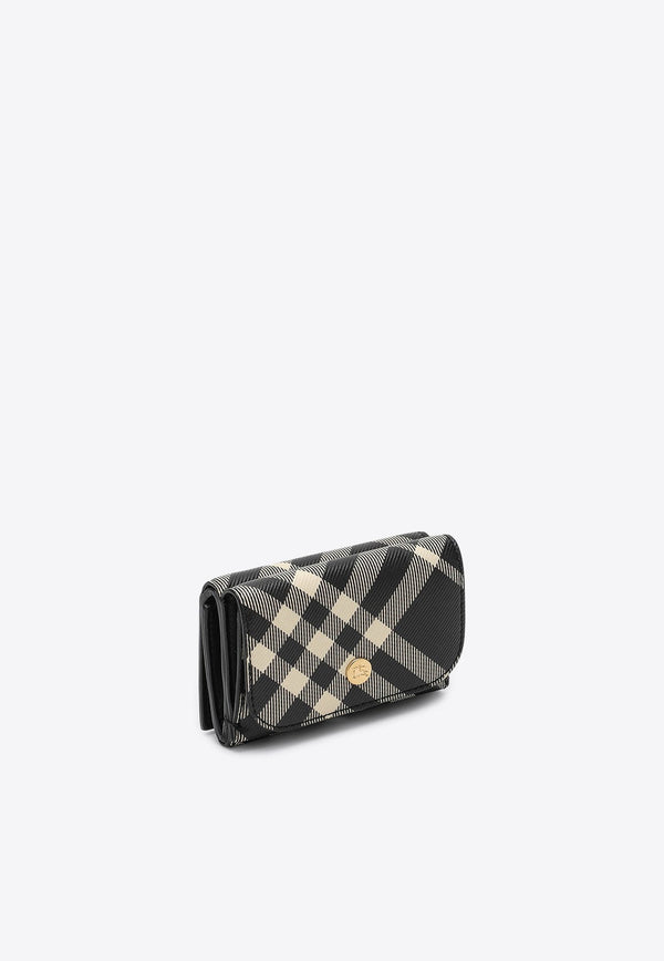 Small Checked Leather Wallet