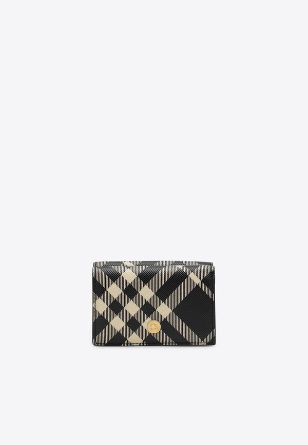 Small Checked Leather Wallet