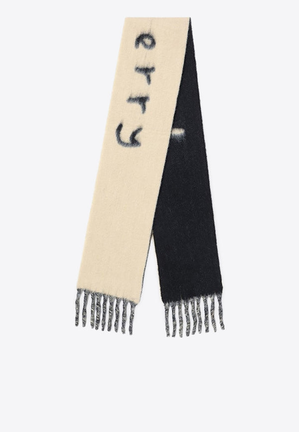 Reversible Two-Tone Logo Scarf