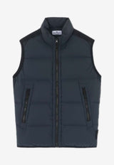 Boys Logo Patch Zip-Up Vest