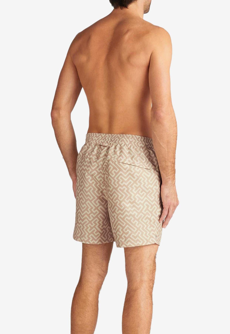 Tropez Geometric Print Swim Shorts